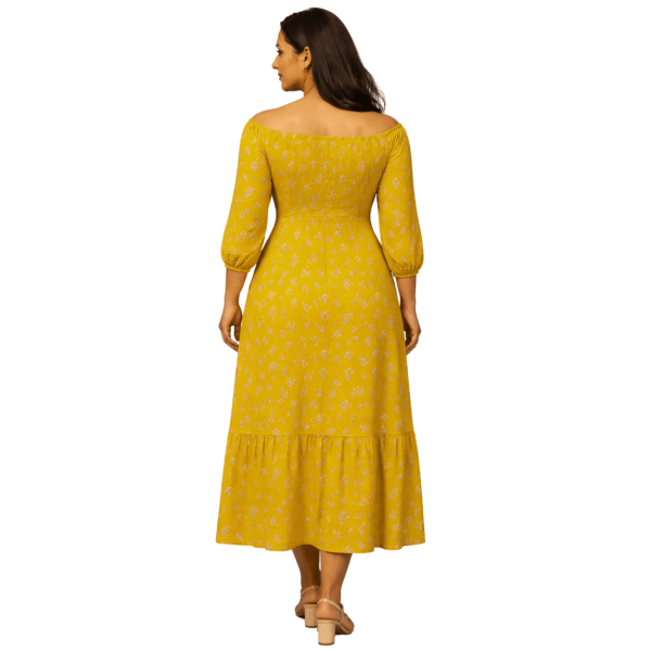 Off-shoulder Viscose Maxi dress - Image 2